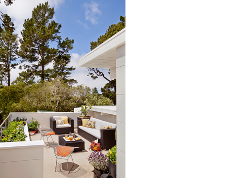 Outdoor seating area off the master bedroom.