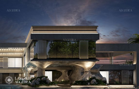 Luxury villa exterior lighting