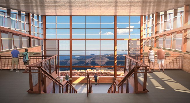 Upper Lobby View to Mt. Rosa