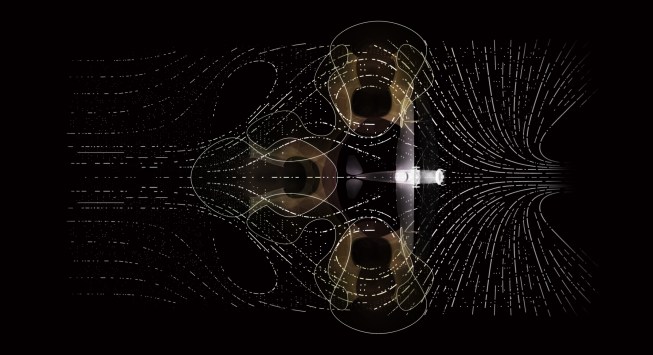 Top+view+of+Handley+Page+aeroplane+exhibit+-+its+turbulence+field+used+to+organize+exhibition+zones+and+displays