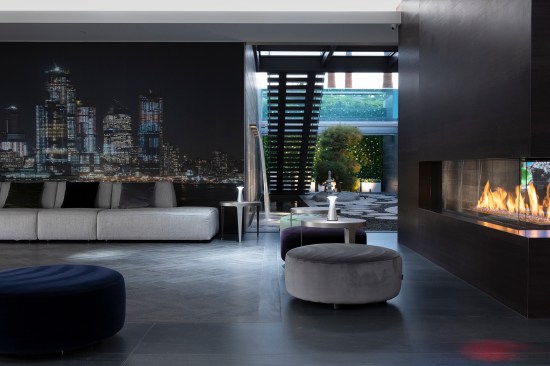 Serenity Indian Wells luxury mansion indoor outdoor living room modern architectural & interior design 