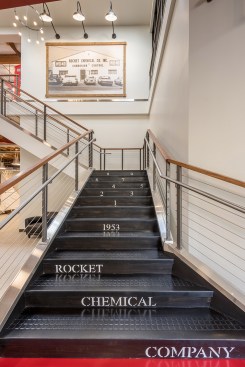 WD-40 Company Headquarters - Staircase featuring historical timeline