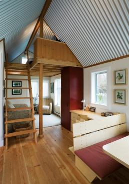 2010 CHDA  Floating Guest House, Portland, Ore.  Accessory Building / Merit Award  Studio Hamlet Architects, Bainbridge Island, Wash.&nbsp;   The 433-square-foot building uses birch plywood built-ins to conserve space.