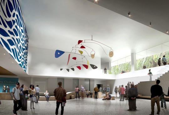 November 2011 interior rendering showing the Art Court.