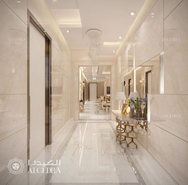 Hall of modern luxury villa