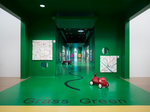 Grass Green classroom corridor entry
