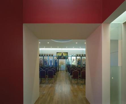 View from narthex into sanctuary