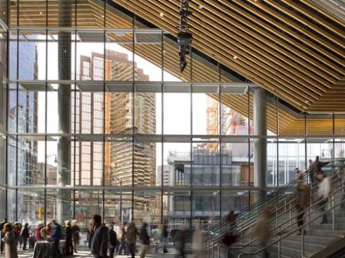 Vancouver Convention Centre West - Vancouver, British Columbia Certified LEED&reg; Canada Platinum, the Vancouver Convention Centre weaves together architecture, interior architecture, and urban design in a unified whole that functions literally as a living part of both the city and the harbor.
Architect: LMN + DA/MCM