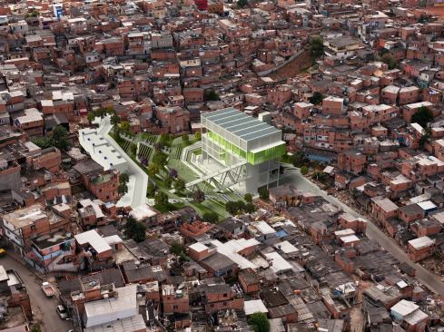 The design for a multifunctional community center in Sao Paulo transfoms a void into a dynamic public zone.&nbsp; Photo &copy; Holcim Foundation.