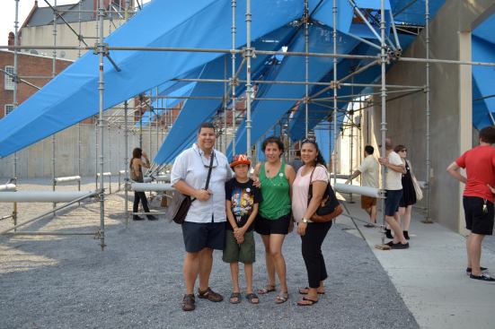 "I work in the neighborhood, but this is my first trip to the museum. It’s great. The misters are really nice—it feels great—but it’s also art. I like the shape. It’s like a pi&ntilde;ata star. On a day like today, it’s so nice to get cooled. The environment is really important to me. Cities get so hot. We need to really consider things like green roofs to help offset that heat. I don’t know too much about modern art—I know the big names like Van Gogh—but this is really new to me, this kind of industrial art. It’s really great. They should just leave it here permanently." —Mark Bansfield