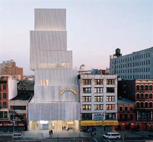 The New Museum of Contemporary Art sits comfortably in its new home on New York City's the Bowery.