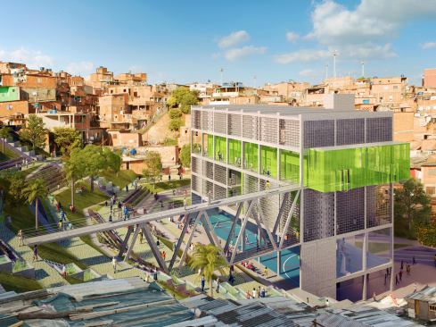 The community center in Sao Paulo includes plans for a music school and various sports areas.&nbsp; Photo &copy; Holcim Foundation.