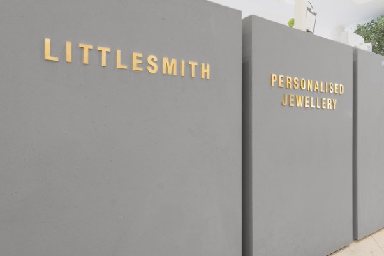 Brass lettering