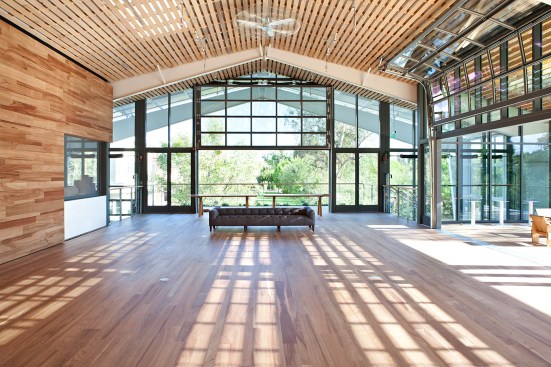 Shed+is+also+home+to+a+large+community+and+event+space%2c+lined+with+locally+collected+urban+salvage+wood.+