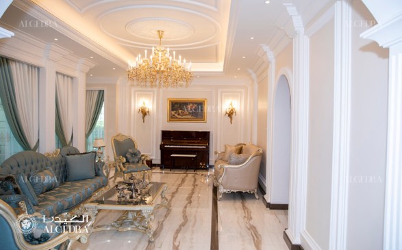Sitting area in luxury villa