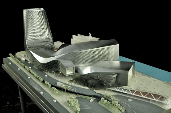 View of the Kaohsiung Port Terminal model.
