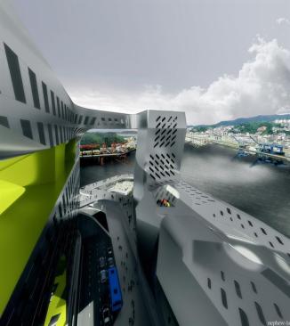 View+towards+gateway+tower+%26+shoelace+boardwalk.
