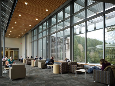 Architectural photography of the Academic Instructional Center (AIC) at Western Washington University. Clients: Coughlin Porter Lundeen, Dawson Construction, OPSIS Architecture and NAC Architecture. Photographed, 2009_04,03,04,07© Benjamin Benschneider All Rights Reserved. Usage may be arranged by contacting Benjamin Benschneider Photography. E-mail: bbenschneider@comcast.net or phone 206-789-5973