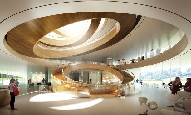 Interior view of reception.