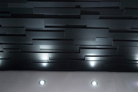 Georgina Avenue Santa Monica modern home entry wall tile detail