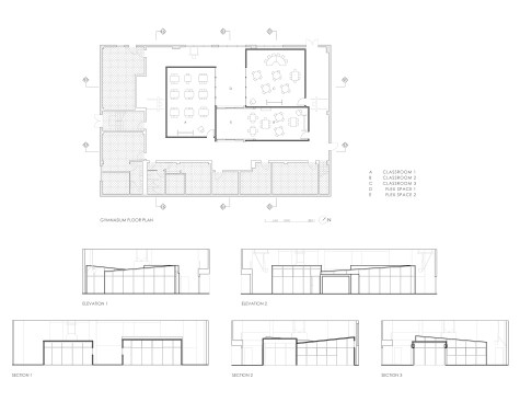 The layout of the classrooms is adaptable to multiple existing conditions.