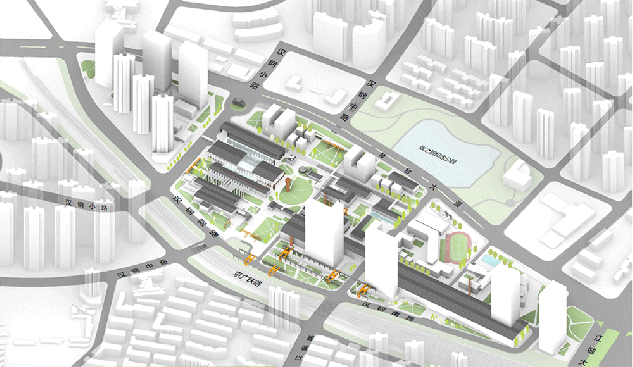 Connecting retail and cultural axis through vertical circulation strategy (in GIF)