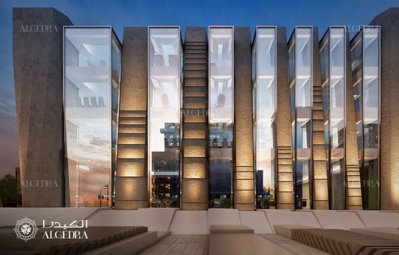 Bank building facade design