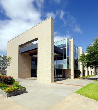 Panola College Library-Carthage, Texas&nbsp; Consisting of a renovation and a new addition to an existing library, this adaptive use project is the new heart of the Panola College campus. The design intended to be flexible enough to allow continuous operation of the existing library during construction. In addition to traditional stacks and study rooms, the program includes an art gallery, a student lounge, and large multifunctional convention-style rooms. The new Panola Library is designed as a hub of information available to students and the community. The project successfully stitched the new with the old to become one building that can only belong to this specific campus, creating pedestrian/visual connections as well as contextual empathy that stimulates and improves Panola College’s campus. 
Architect: Corgan Associates