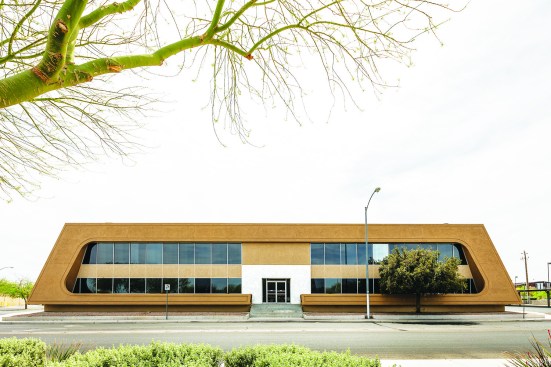 Brutalist/New Formalist/postmodernist structure: This building, Michelle Larime says, was discovered through the survey. “The assessor’s record shows it was built in 1975, making it a late-modern building,” she says. “You can see elements of Brutalism, New Formalism, and even some Postmodernism.”
