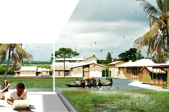 For this concept city in Anambra State, Nigeria, the firm calls for sustainably sourced materials, including earth blocks made of locally sourced sand and clay.  