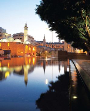 Lebanon

Samir Kassir Square, Beirut, Lebanon, 2004 (Vladimir Djurovic Landscape 
Architecture) In this square in downtown Beirut, two old ficus trees and
 a reflective pool form a shady retreat. The jury praised Djurovic's 
"economy of elements and language."
