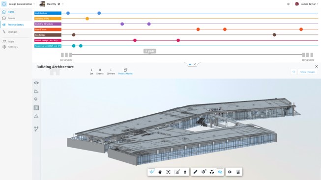 Autodesk BIM Collaborate project timeline feature