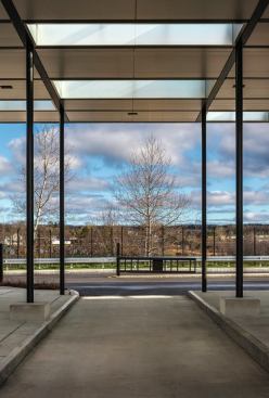 Traffic+lane%2c+with+view+of+the+permeable+canopy+above.