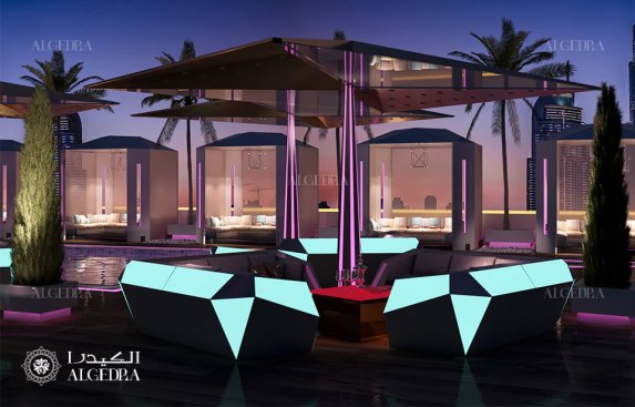 Cabanas by the pool 