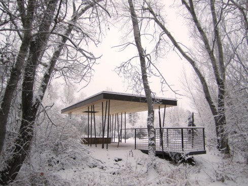 In the snow