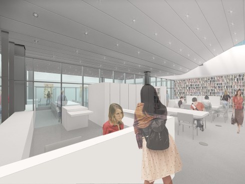 View of the Film Library and Study Center.