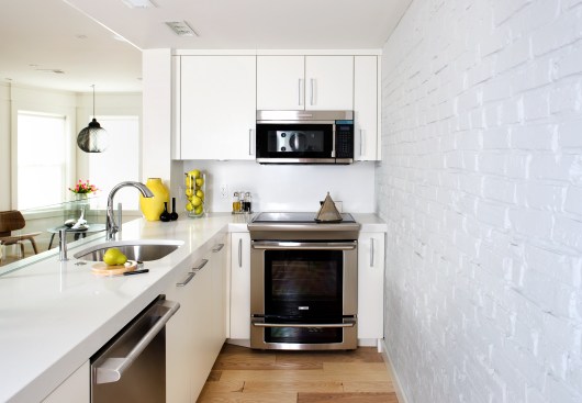 The new kitchen was opened up to expand the interior and make it more functional.