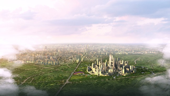Aerial rendering.
