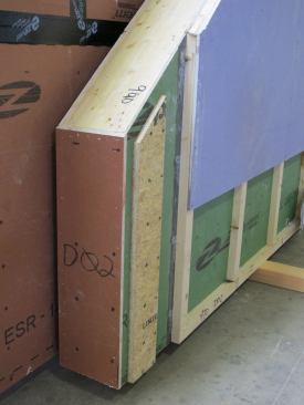 Bensonwood. Using eco-friendly materials, the OBPlus wall system is framed with 9 &frac12;-inch-deep I-studs filled with R-35 dense-pack cellulose insulation, and then clad with exterior moisture-resistant OSB sheathing with taped joints. Advanced gasket technology is used for air sealing, a drainage plane is installed on the exterior, and interior baseboard raceways eliminate wall penetrations for wiring. Also offered is a Passive House option, achieving up to R-60 walls and comparable roof systems, according to the company. 877.203.3562.