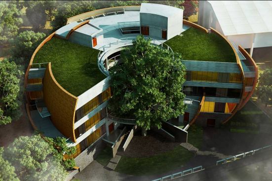 Winner,&nbsp;Innovation in Structural Engineering: Bhau Institute of Innovation, Entrepreneurship, and Leadership, in Pune, Maharashtra, India, by Shibanee and Kamal Architects
