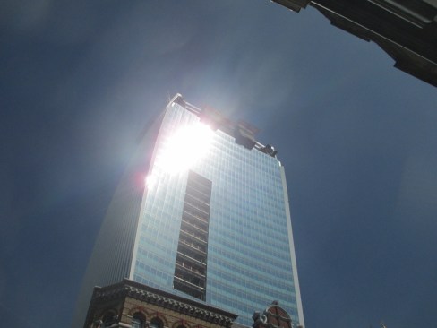 Reflected sunlight from the Walkie Talkie, the 2015 Carbuncle Cup winner&nbsp;(shown here under construction), allegedly melted a Jaguar parked&nbsp;nearby.&nbsp;