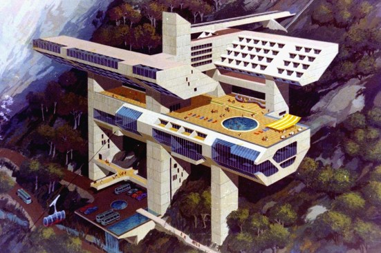 Miguel Rodrigo Mazur&eacute; (Peruvian, 1926–2014). (Peruvian, 1926–2014). Hotel in Machu Picchu, Machu Picchu (Project). 1969. Perspective.