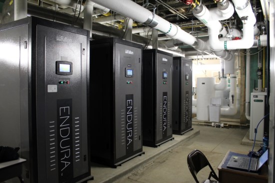 Four Fulton ENDURA condensing boilers replaced two old cast iron units, achieving greater efficiency and comfort.