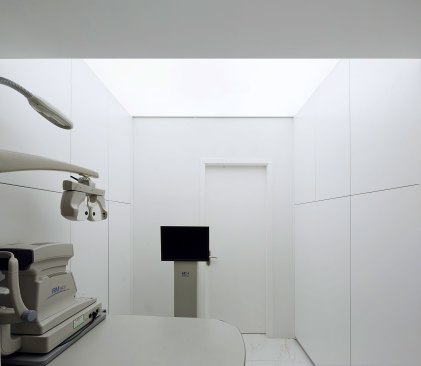 One of the private consultation rooms for eye examinations.