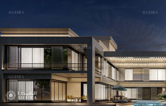 Luxury villa facade