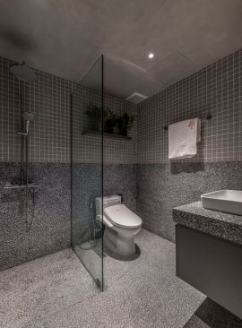 the bathroom