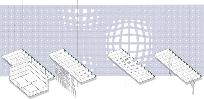 Axonometric for the Charleston transportation hub concept.