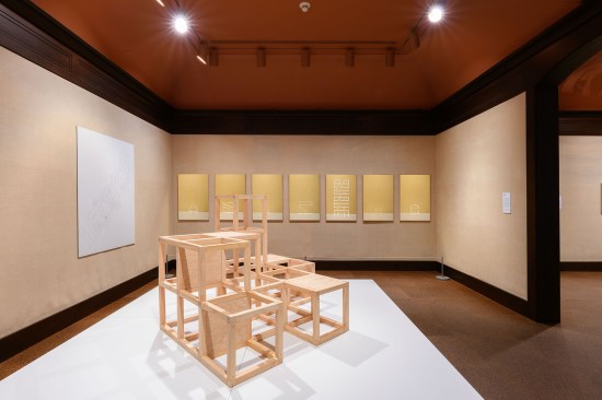 Go Hasegawa silkscreen series hanging on wall