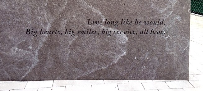 An inscription in the memorial.