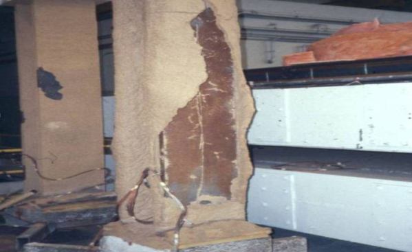 Column assembly after testing.
